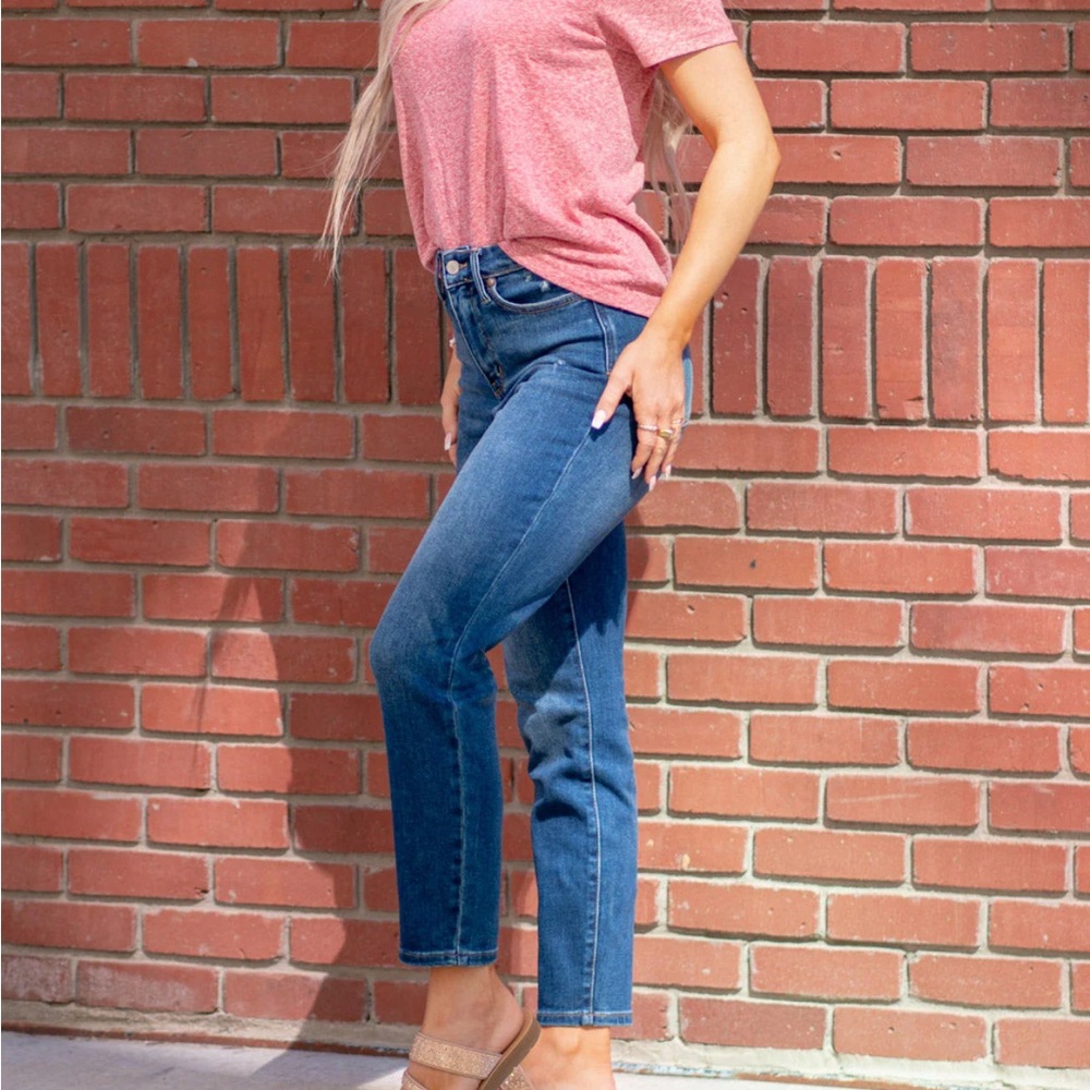 SOLDJudy Blue High Rise Tummy Control Slim Jeans 9/29 Women's JB88776 Dark Wash